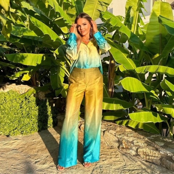 ZARA TIE DYE PRINT PANTS - Picture 11 of 16